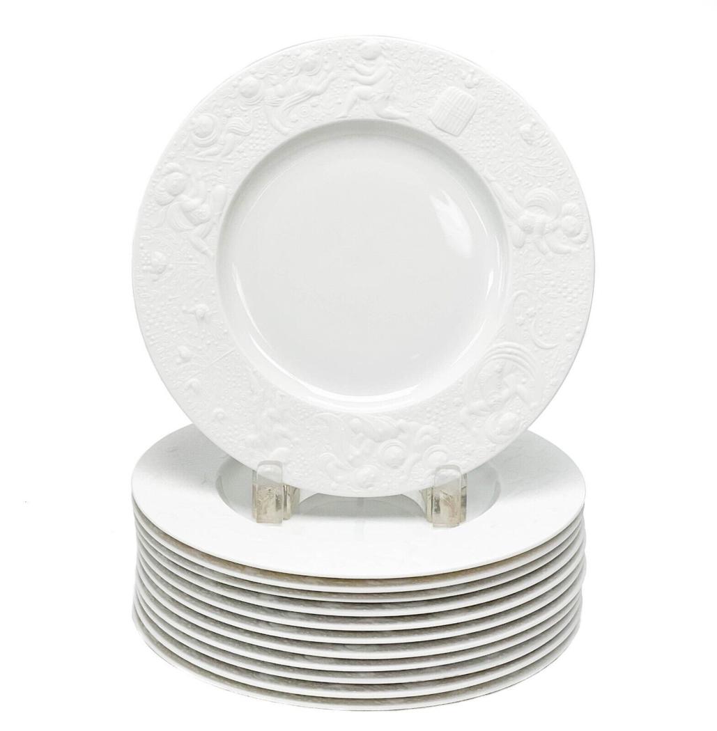 12 Rosenthal Germany Porcelain Salad Plates in Magic Flute White (1 of 4)