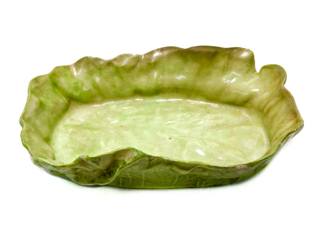English Majolica Lettuce Leaf Ware Bowl (1 of 9)