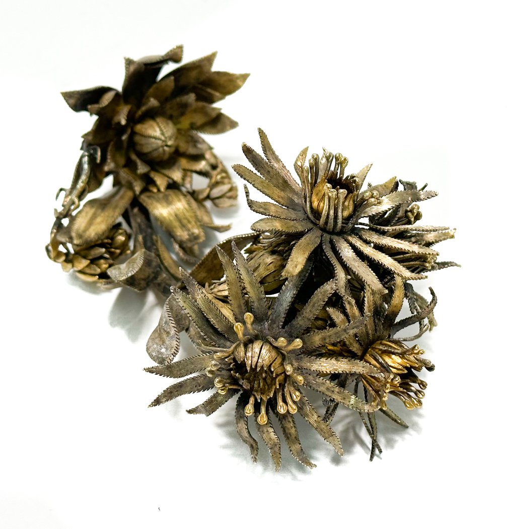 Janna Thomas De Velarde Tiffany & Co. Gilt Sterling Silver Succulent Figurine, circa 1970 (1 of 5)