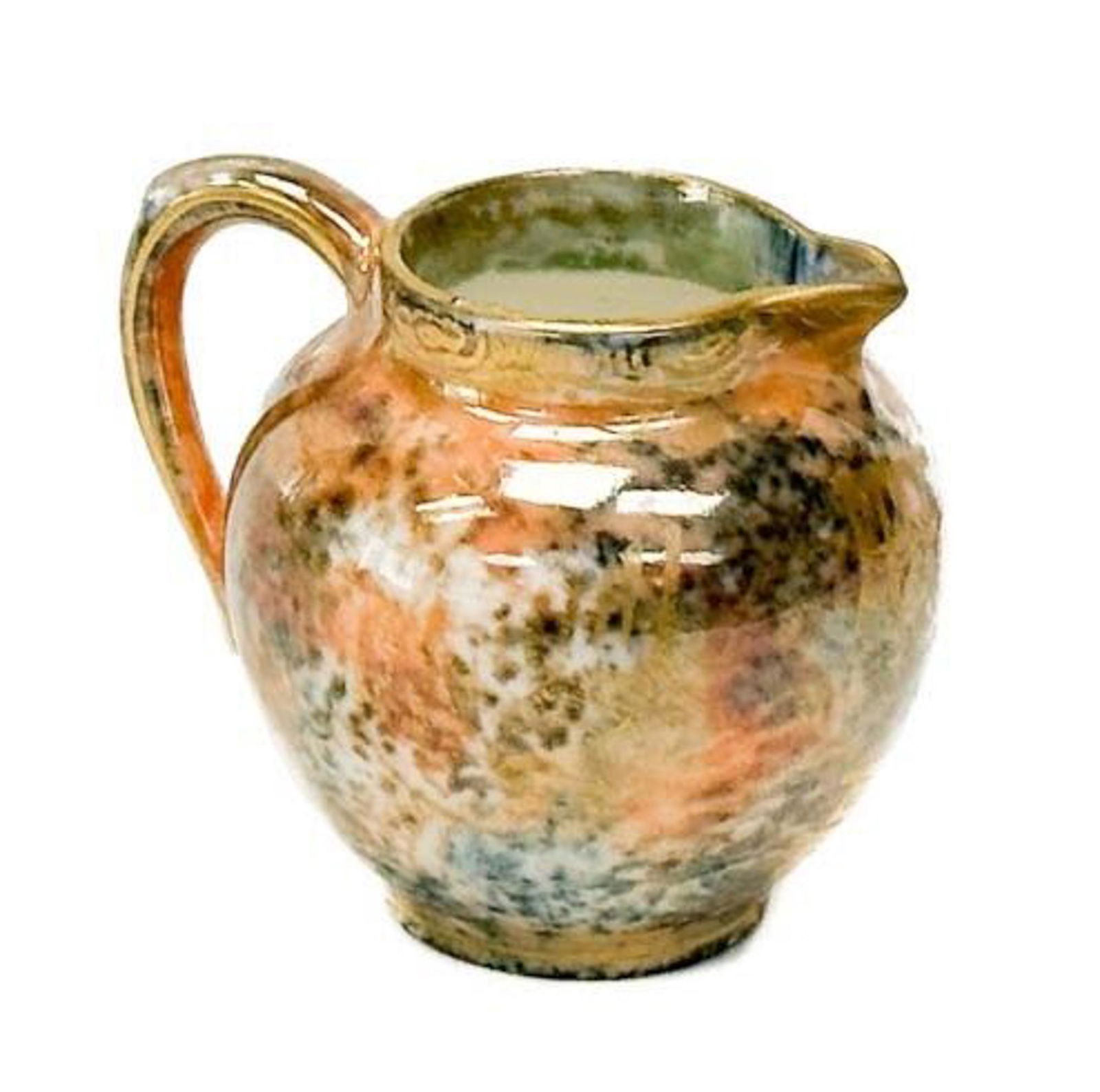 Wedgwood England Lustre Gilt Porcelain Orange Miniature Jug early 20th cen (1 of 7)