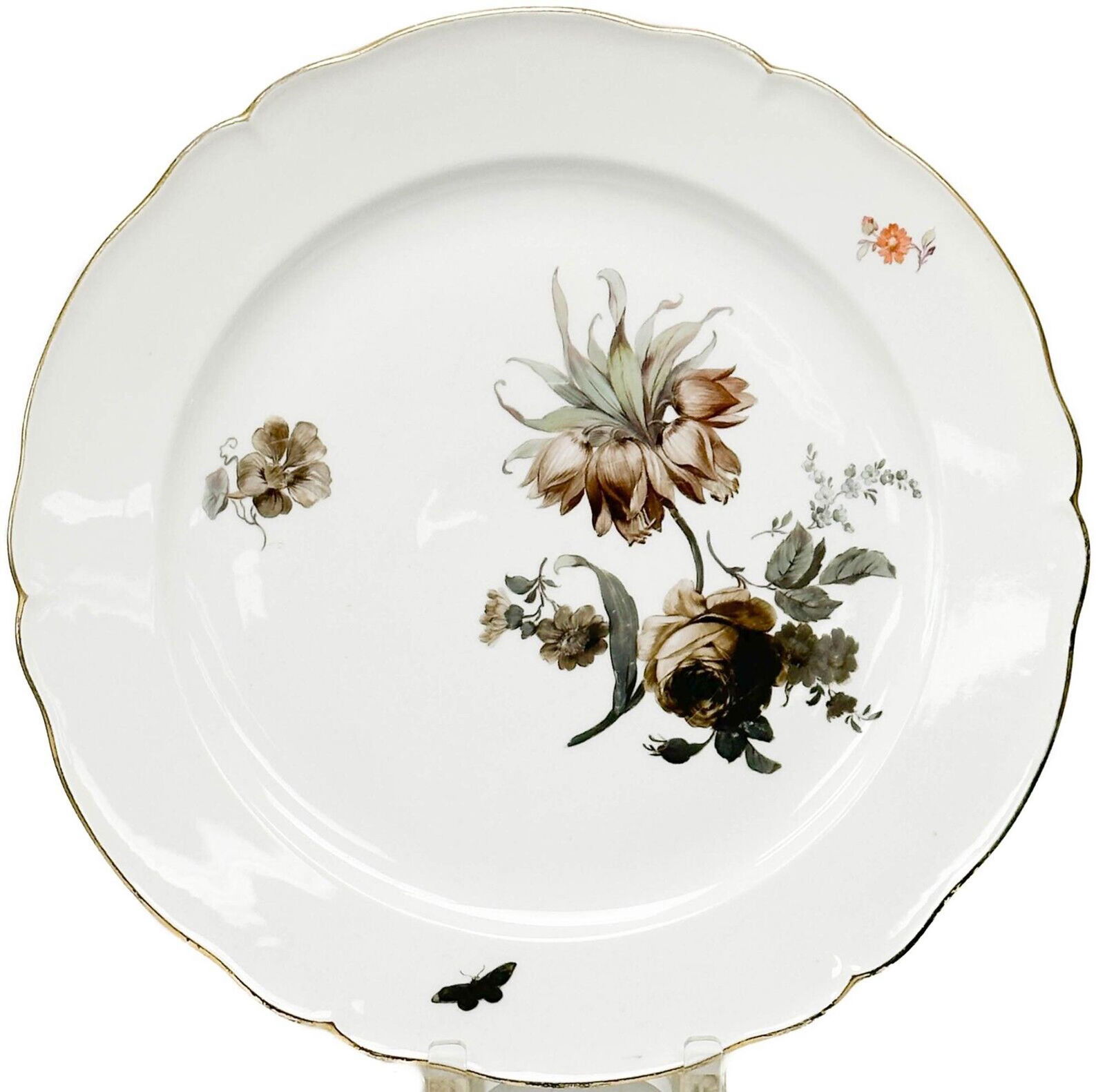 KPM Berlin Hand Painted Florals Porcelain Large 14 inch Tray Platter c. 1920 (1 of 5)