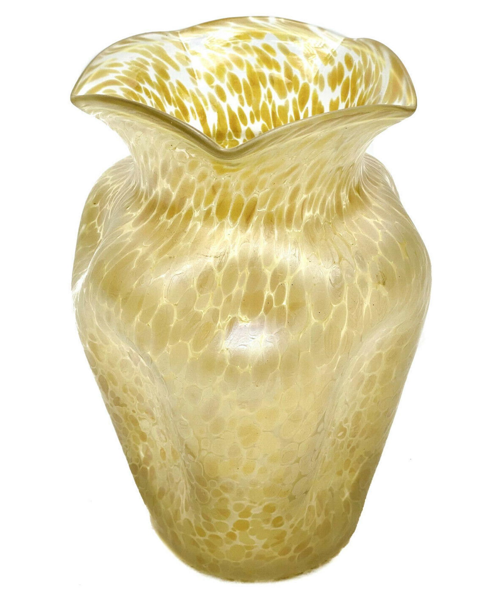 Austrian Glass Papillon Pinched Vase, Manner of Loetz (1 of 5)