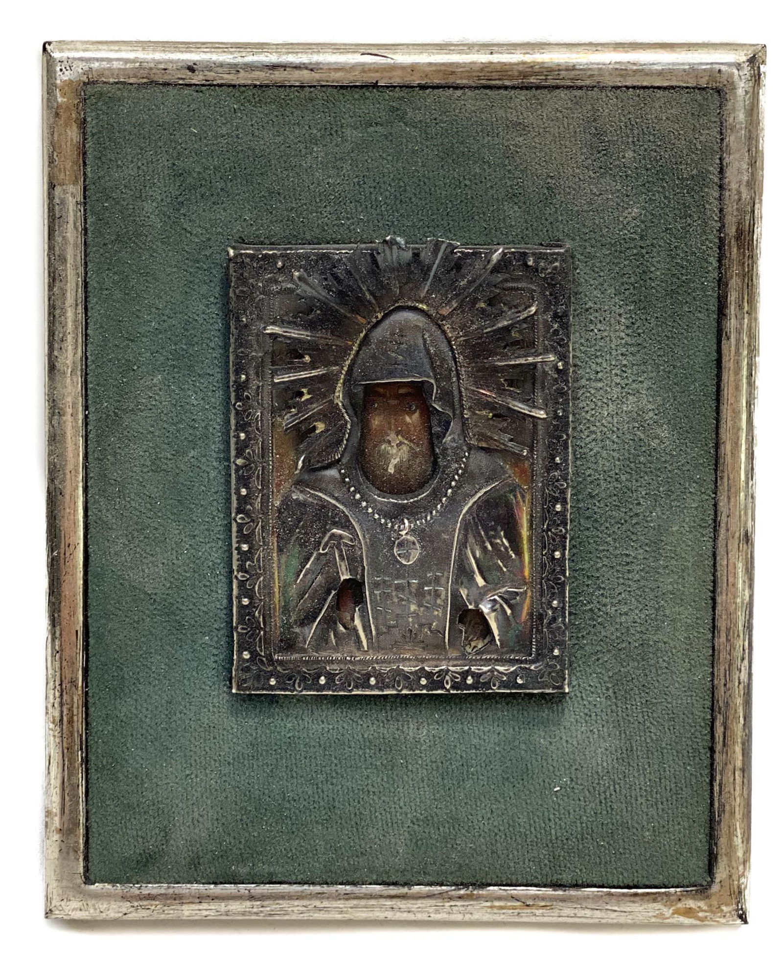 Russian Silver Saint Icon Medalian (1 of 3)