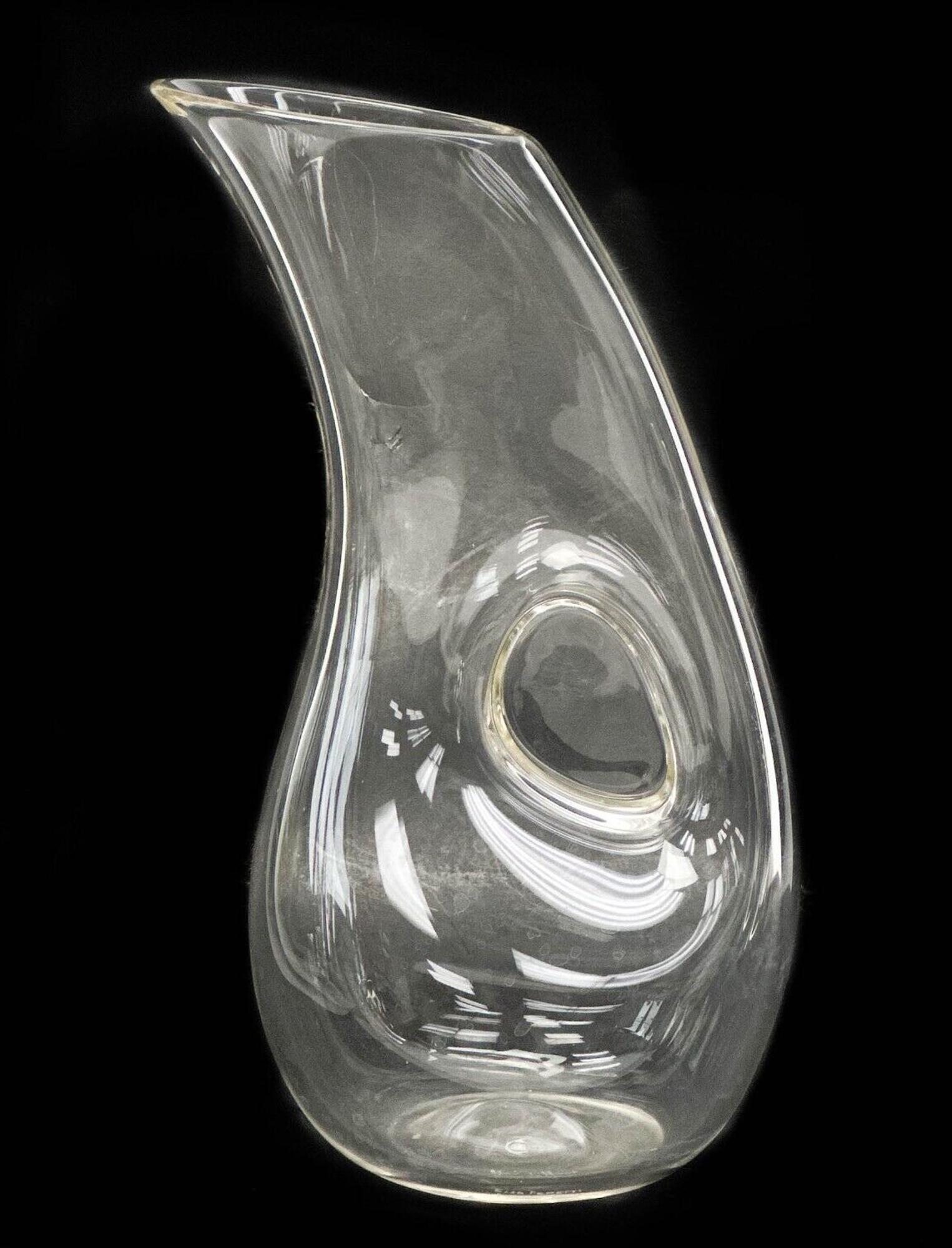 Elsa Peretti for Tiffany & Co. Clear Glass Teardrop Pitcher or Carafe (1 of 4)