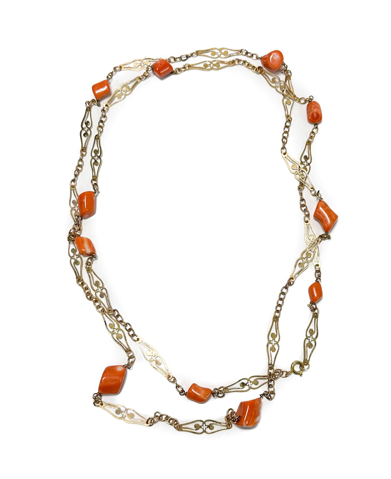 14k Yellow Gold Coral Necklace (1 of 4)