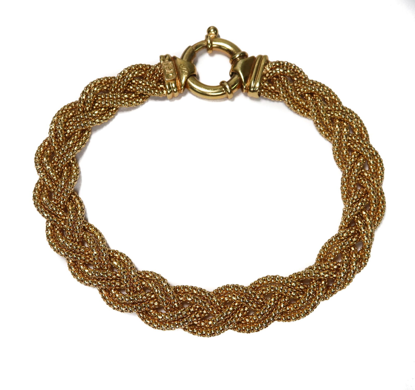 14k Italian Braided Bracelet (1 of 8)