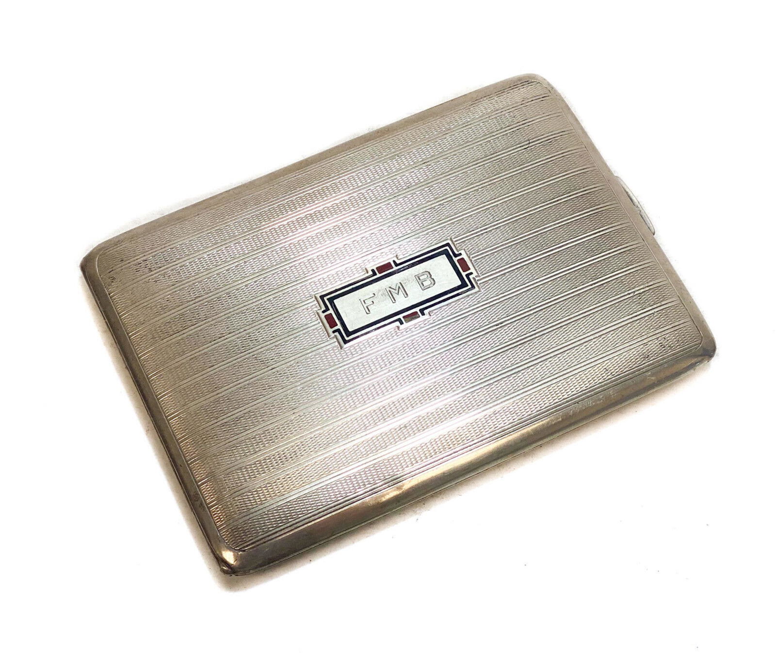 Reed & Barton Sterling SIlver Engine Turned Card Case, circa 1920. FMB (1 of 4)