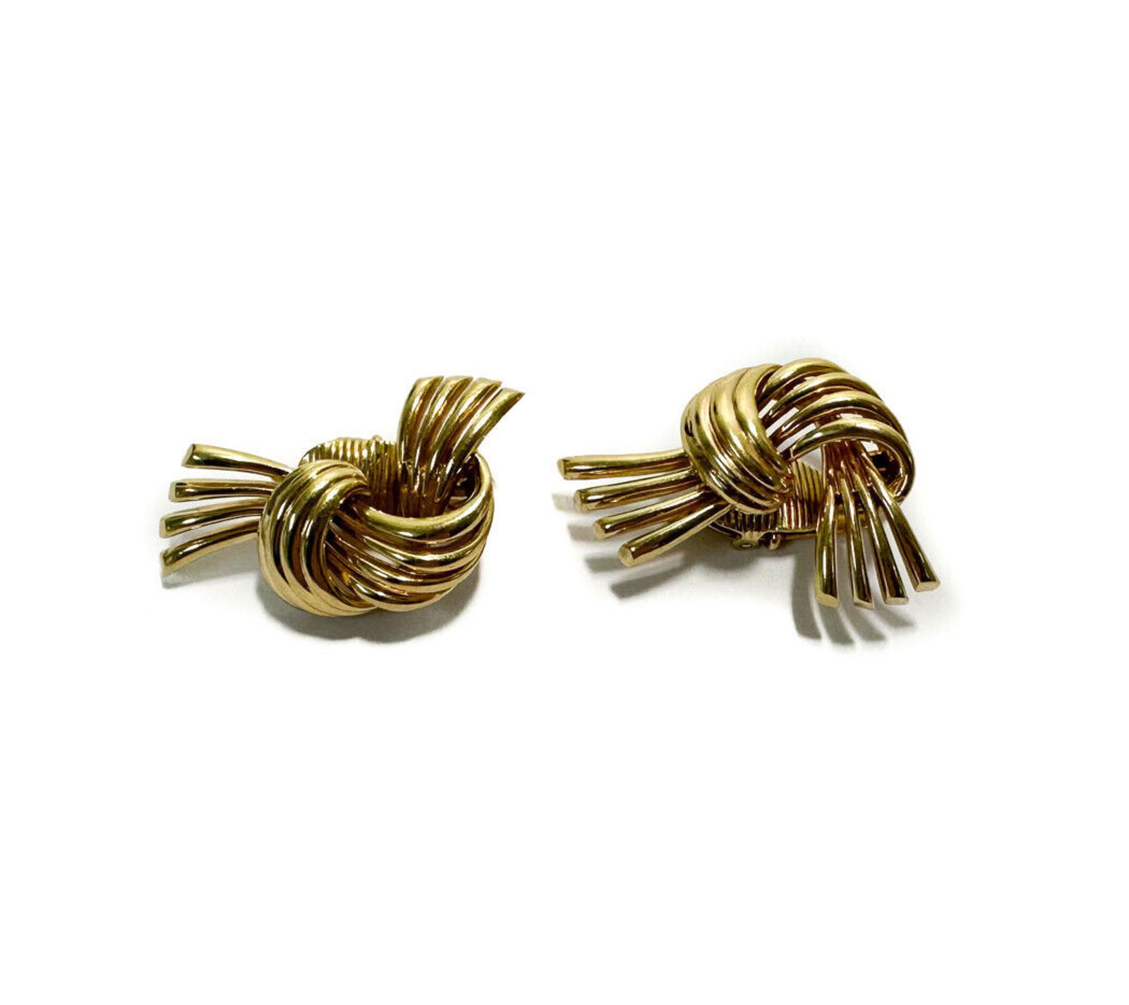 14k Yellow Gold Knotted Clip Earrings (1 of 6)
