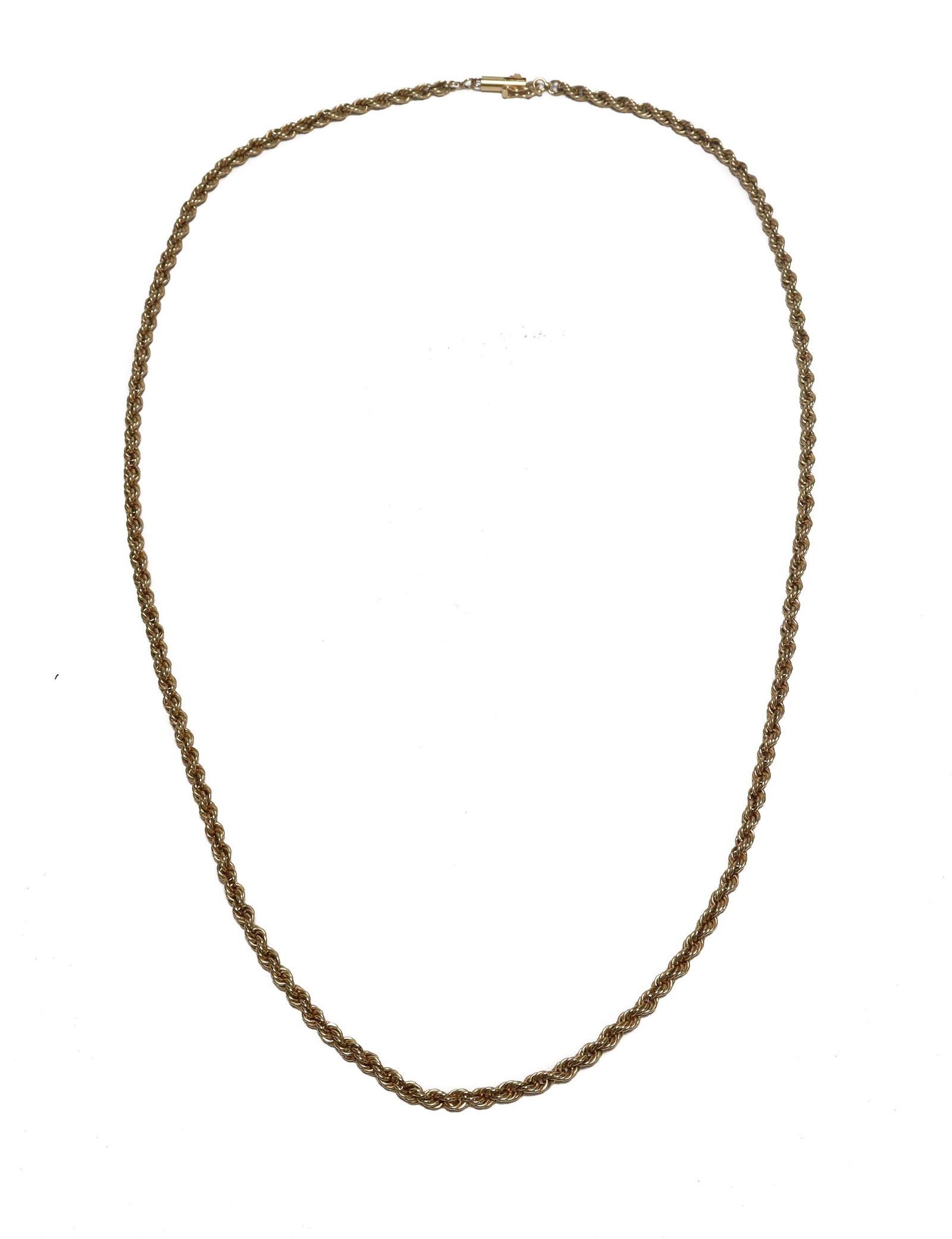 14k Yellow Gold Rope Chain Single Strand Necklace (1 of 9)