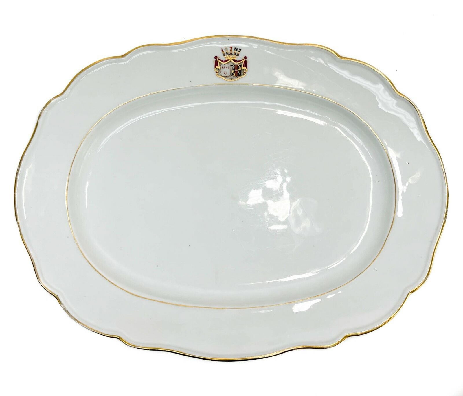 Meissen Germany Hand Painted Armorial Porcelain Serving Dish, 19th century (1 of 4)