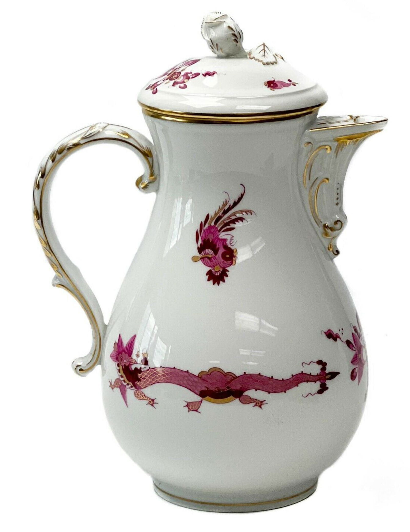 Meissen Germany Kakiemon Dragon Hand Painted Porcelain Coffee or Chocolate Pot (1 of 7)