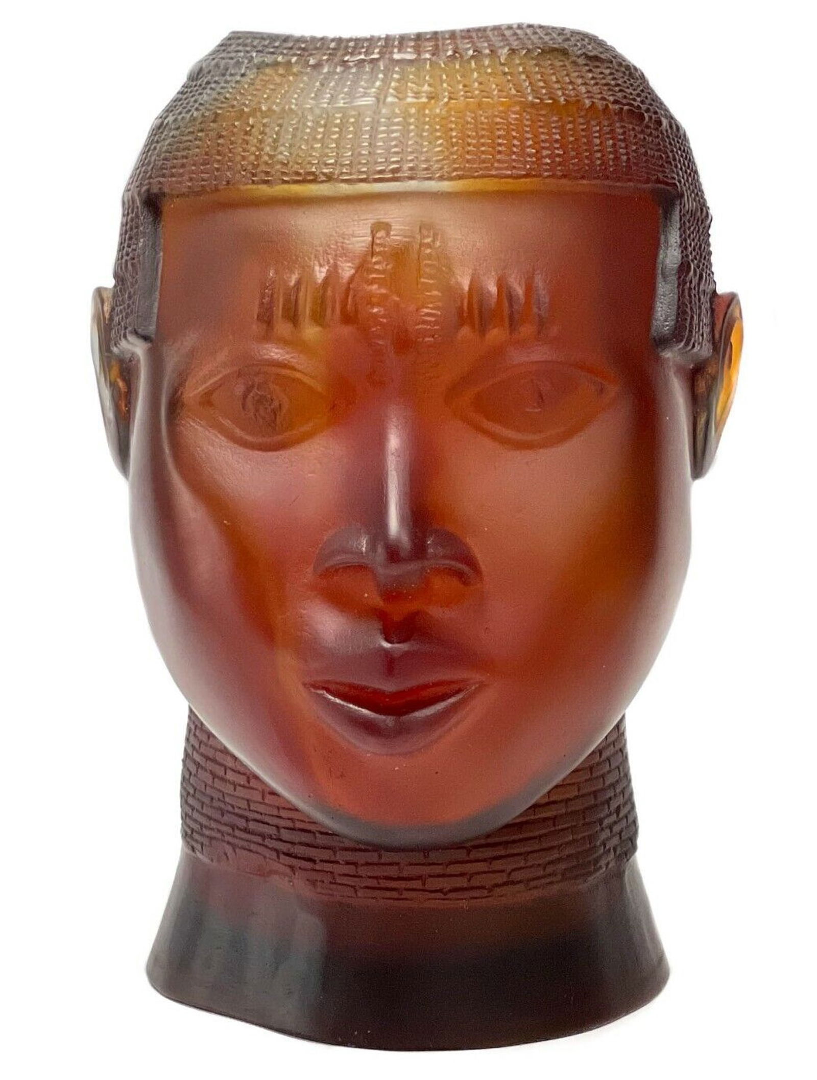 Limited Edition/8 Daum PÃ¢te de Verre TÃªte SacrÃ©e du Royaume du BÃ©nin Sculpture (1 of 11)