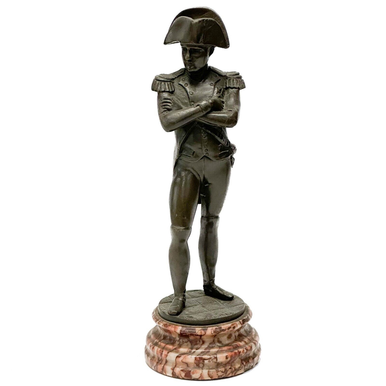 Emile Guillemin Patinated Bronze & Marble 9.75 in Sculpture Napoleon as General (1 of 8)