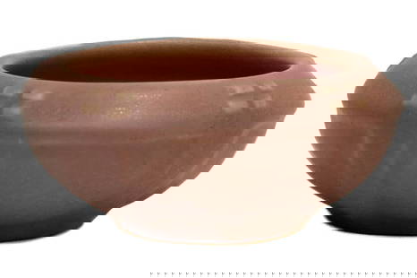 Rookwood Art Pottery Ceramic Matte Pink Bowl #2133, 1916: Rookwood Art Pottery Ceramic Bowl #2133. Matte pink glaze with a geometric decoration to the sides. Rookwood pottery mark, "XVI" 1916 date mark, and #2133 to the underside. Weight Approx., 1 lb Measur