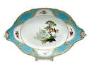 Meissen Germany Porcelain Hand Painted Twin Handled Tray, Late 18th Century