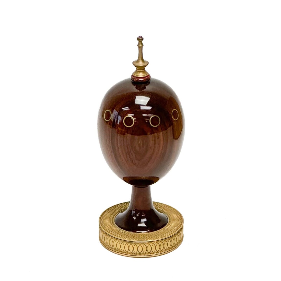 Theo Faberge Scribe Egg Carved Wood Egg Pen w/ Box Ltd Ed/750 (1 of 6)