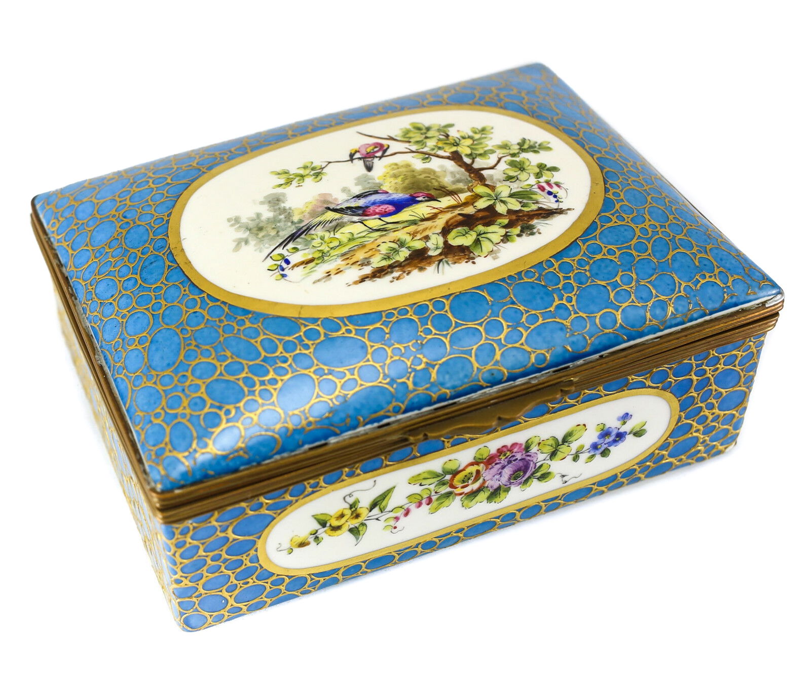 Handpainted Porcelain and Gilt Bronze Jewelry Box Sevres (1 of 8)