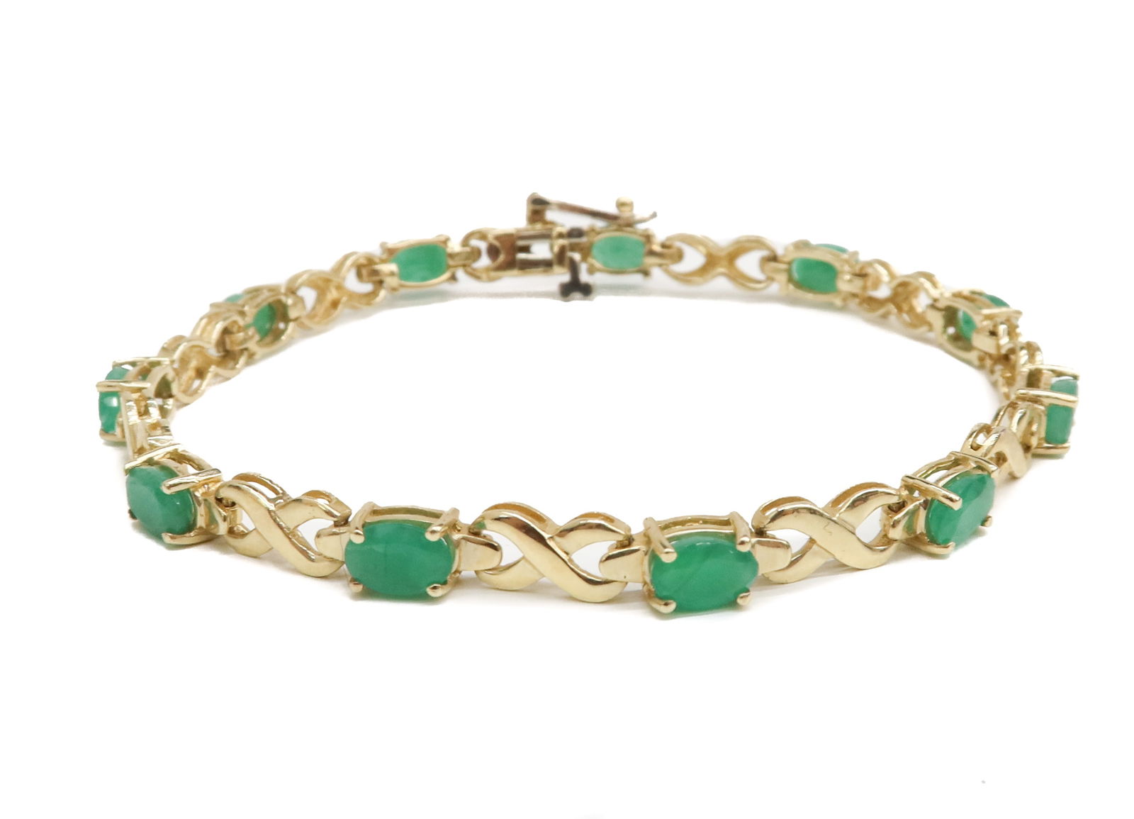14k Yellow Gold Emerald Bracelet (1 of 6)