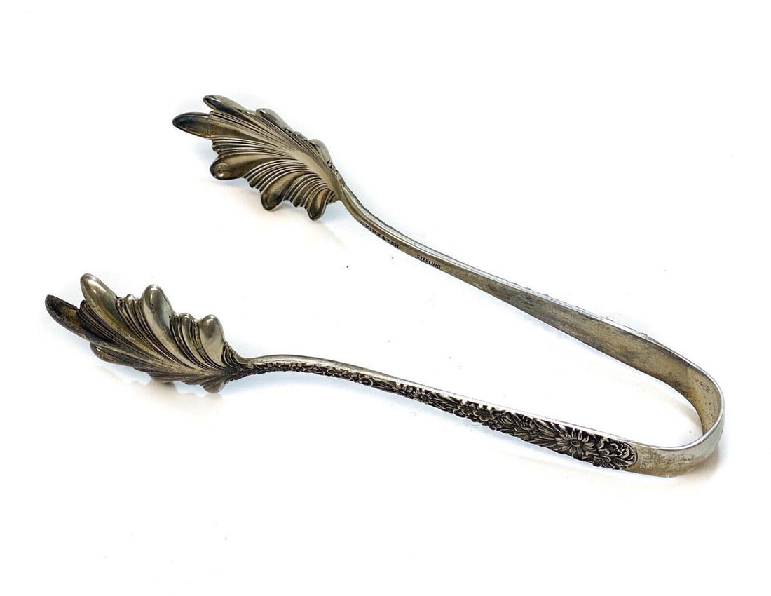 S. Kirk & Son Sterling Silver Gold Wash Ice Tongs (1 of 5)