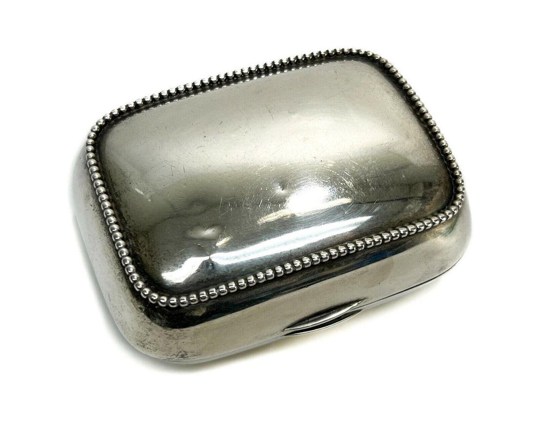 Howard Sterling Silver Soap Box, circa 1885. Applied Reeded Band (1 of 5)