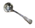 Paul Storr London Sterling Silver Sauce Ladle, 1818, Etched Flowers and Shells