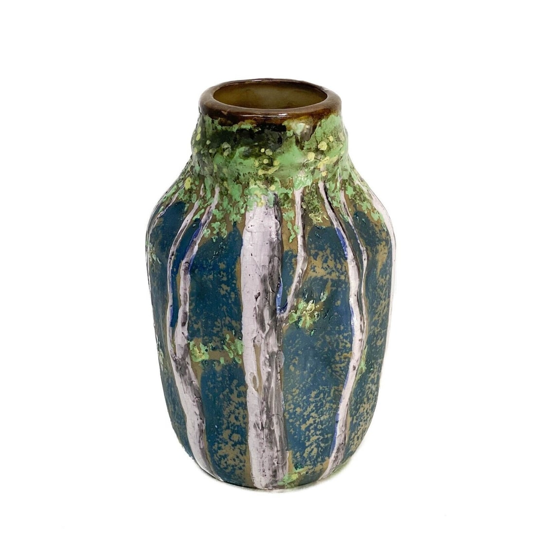 Imperial Amphora Austria Pottery Forest Vase #3931 (1 of 8)