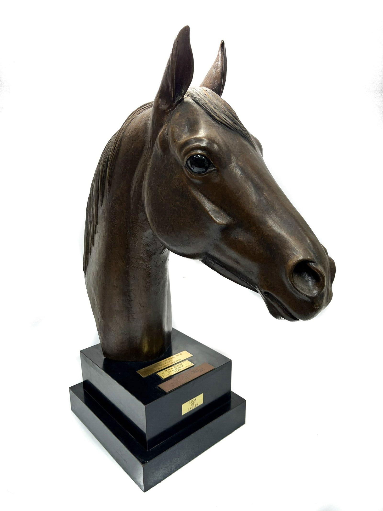 Marilyn Newmark (American 1928-2013) Bronze Clad Horse Sculpture "Look of Eagles" (1 of 9)