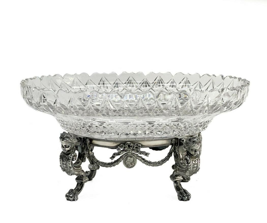 Pairpoint Silverplate and Cut Glass Centerpiece Bowl (1 of 7)