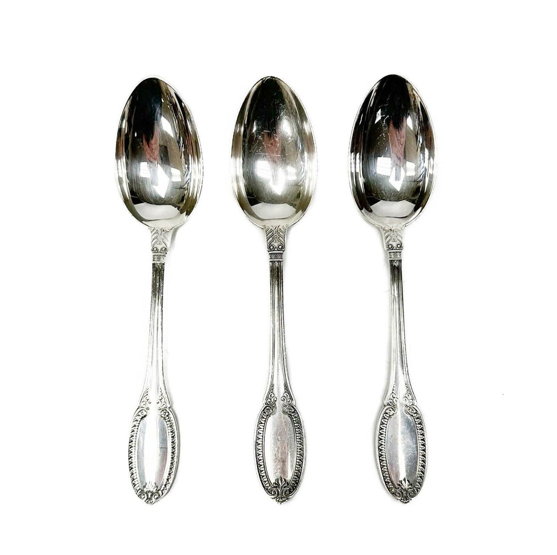 3 Buccellati Sterling Silver 5.5 inch Table Spoons in Empire-Impero (1 of 4)