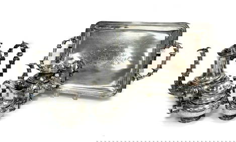 Rovira y Carreras Spanish 915 Silver Aesthetic Tea and Coffee Set, Late 19th C (1 of 12)