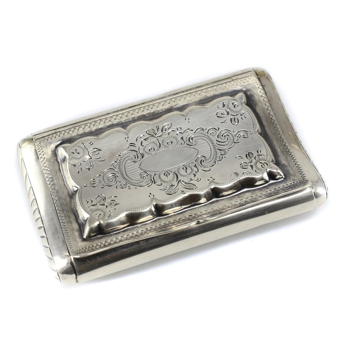 Dutch .833 Silver Snuff Box; 19th Century, Hand Chased Floral Designs 49.11g (1 of 6)