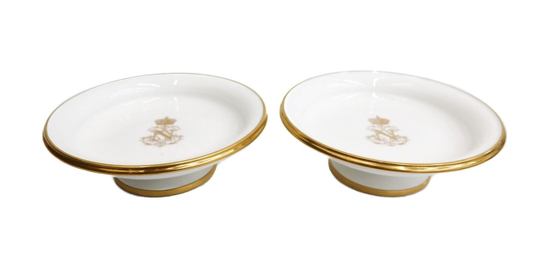 Pair Manufacture de Sevres Round Compote Bowls 1st Size, Service of Napoleon III (1 of 7)