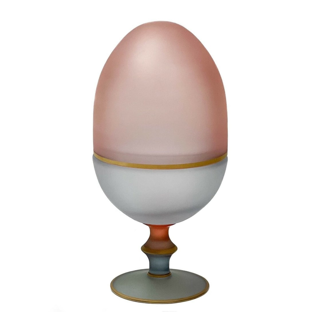 Griffe Montenapoleone by Vetrerie di Empoli Italy Dolce Vita Glass Egg Box (1 of 5)