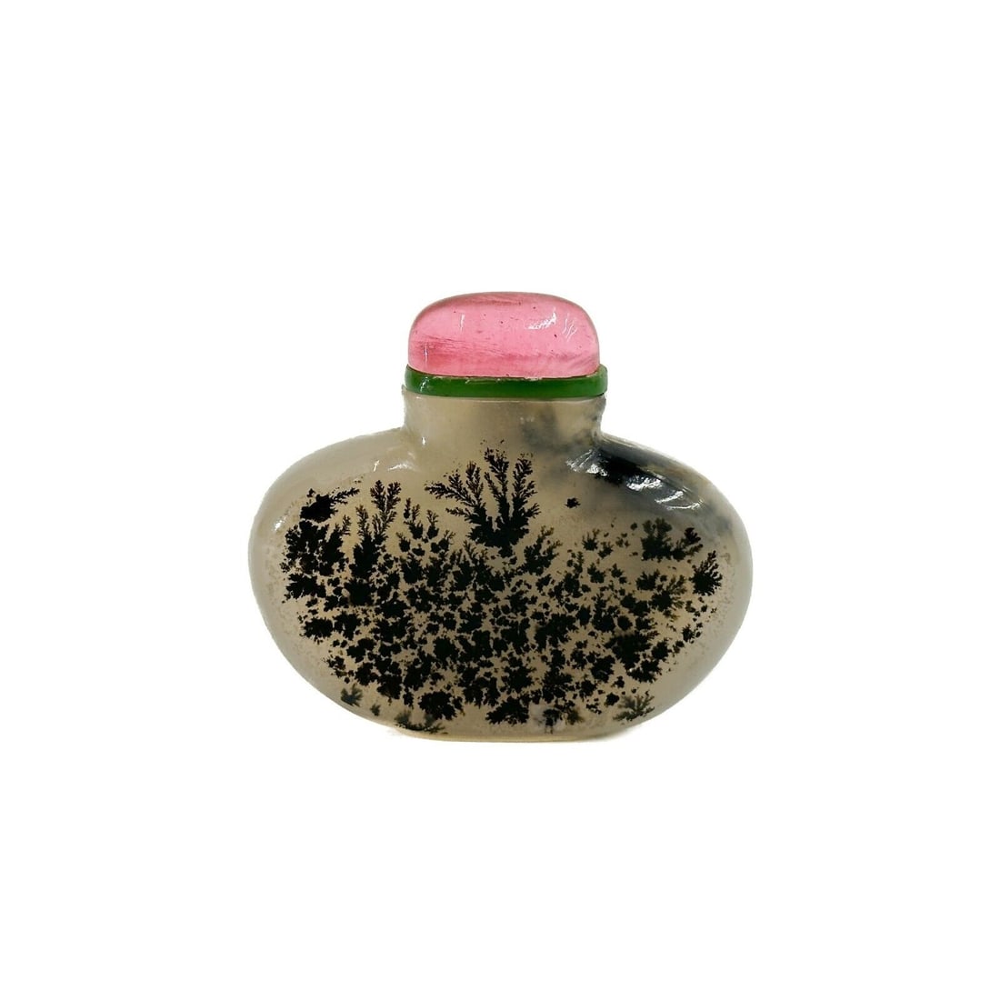 Chinese Carved Dendritic Shadow Agate Snuff Bottle circa 1800 (1 of 3)