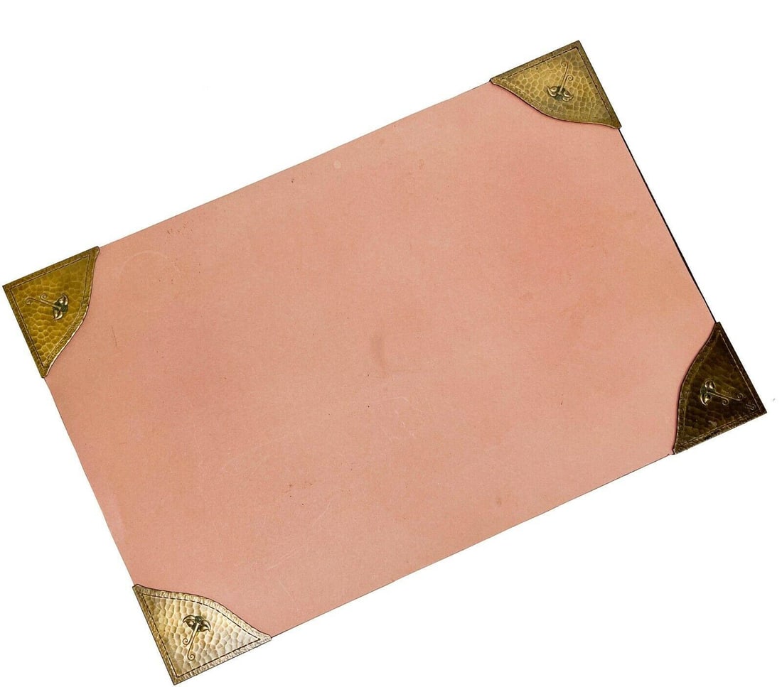 Roycroft Hand Hammered Copper Arts & Crafts Desk Blotter Pad Set Auction