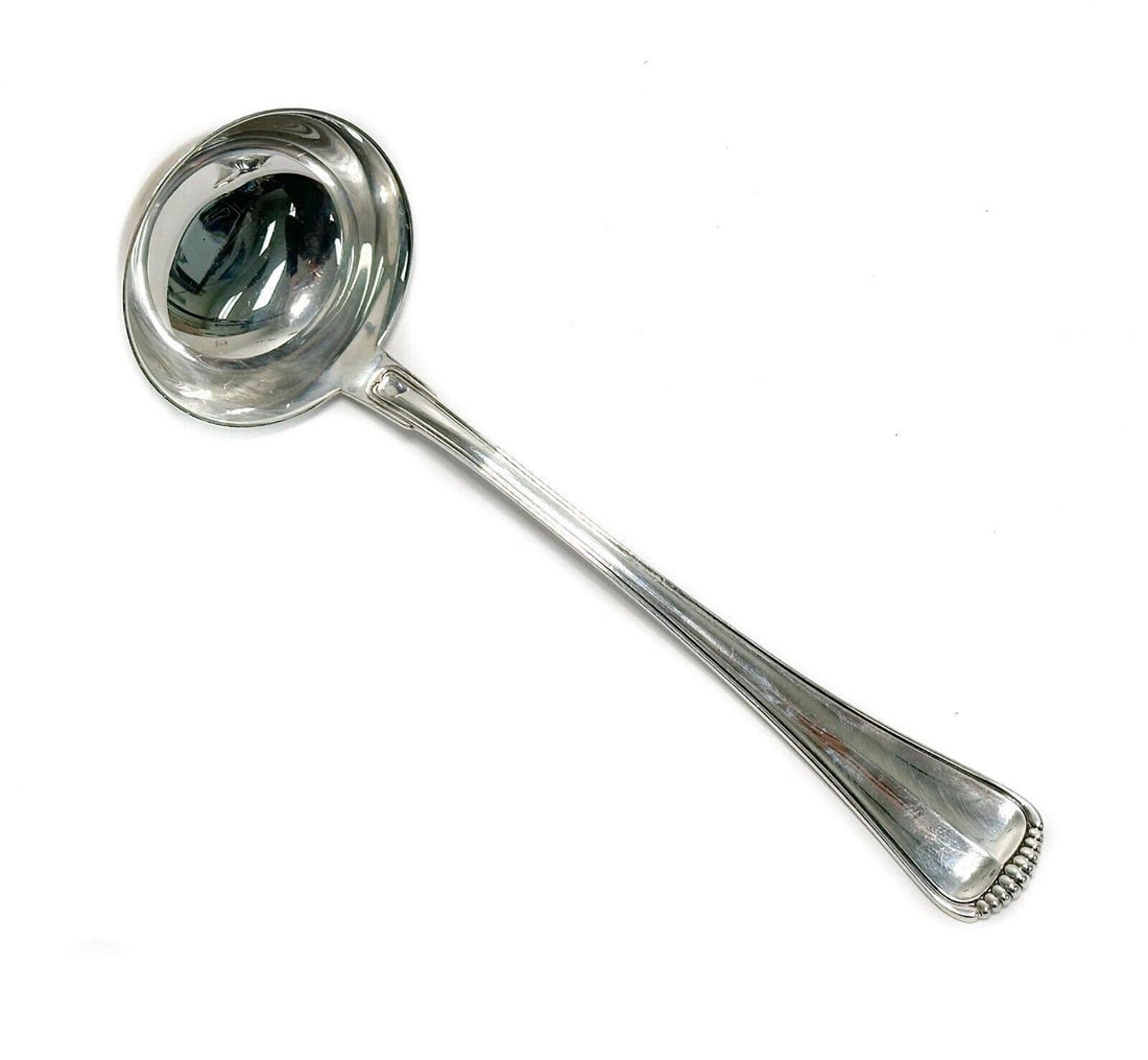Buccellati Italian Sterling Silver 7 inch Ladle in Milano, Beaded Edge (1 of 5)