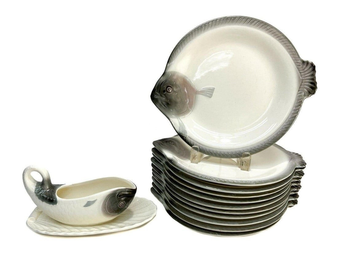 Waechtersbach German Ceramic Fish Service for 11 (1 of 7)