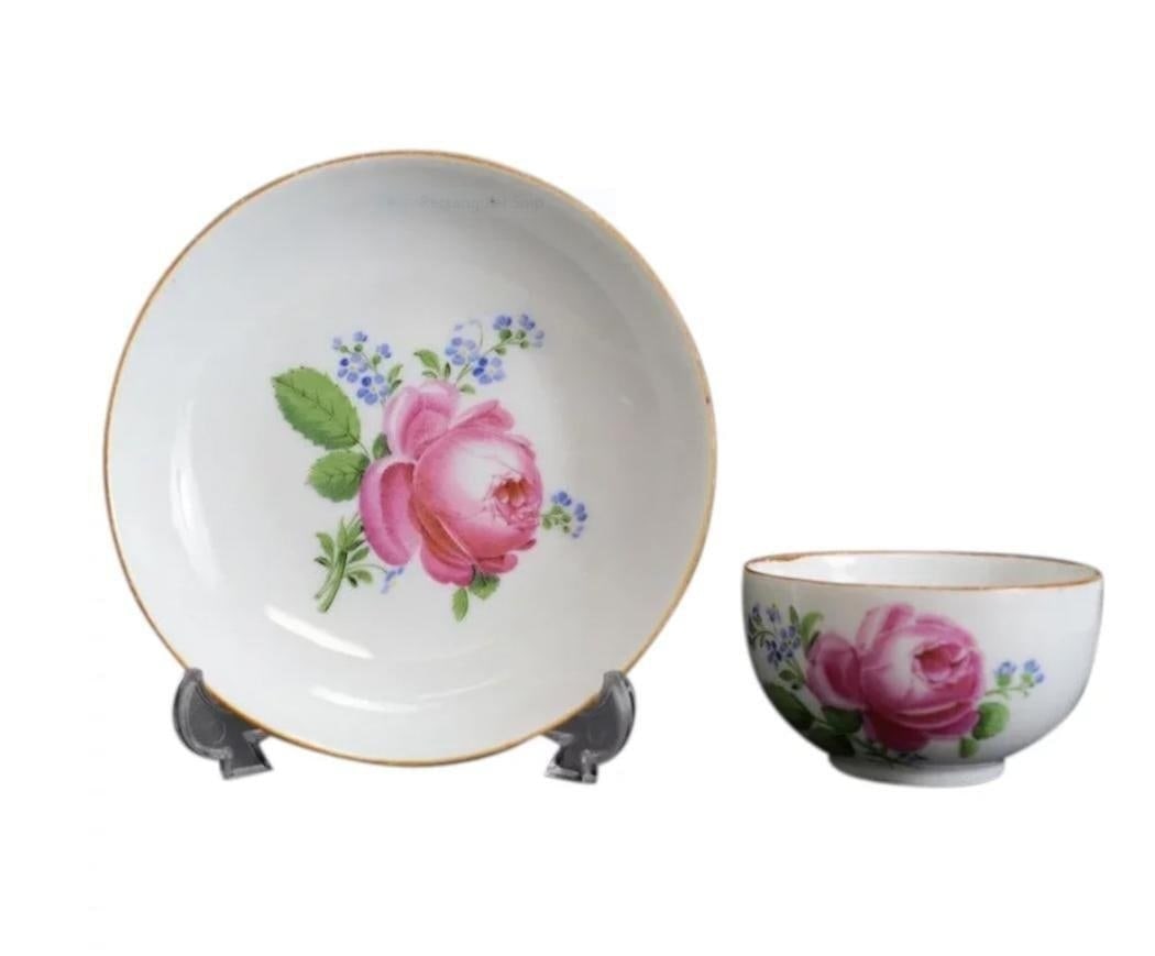 Meissen Marcolini Porcelain Cup & Saucer, 1800 (1 of 3)