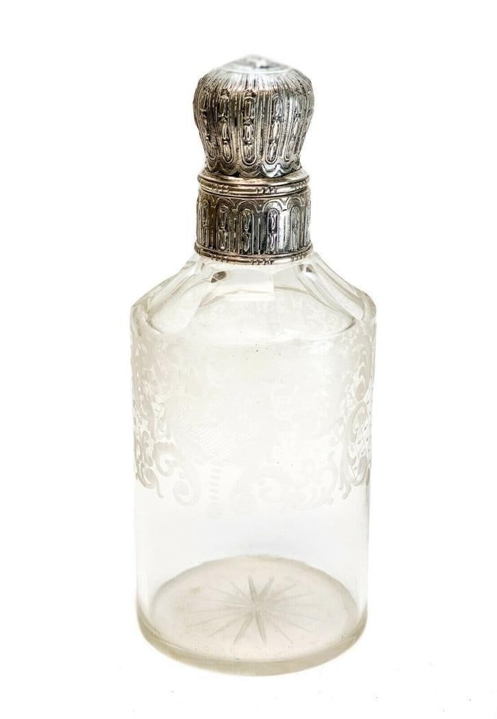 Continental Silver Overlay and Cut Glass Decanter (1 of 4)