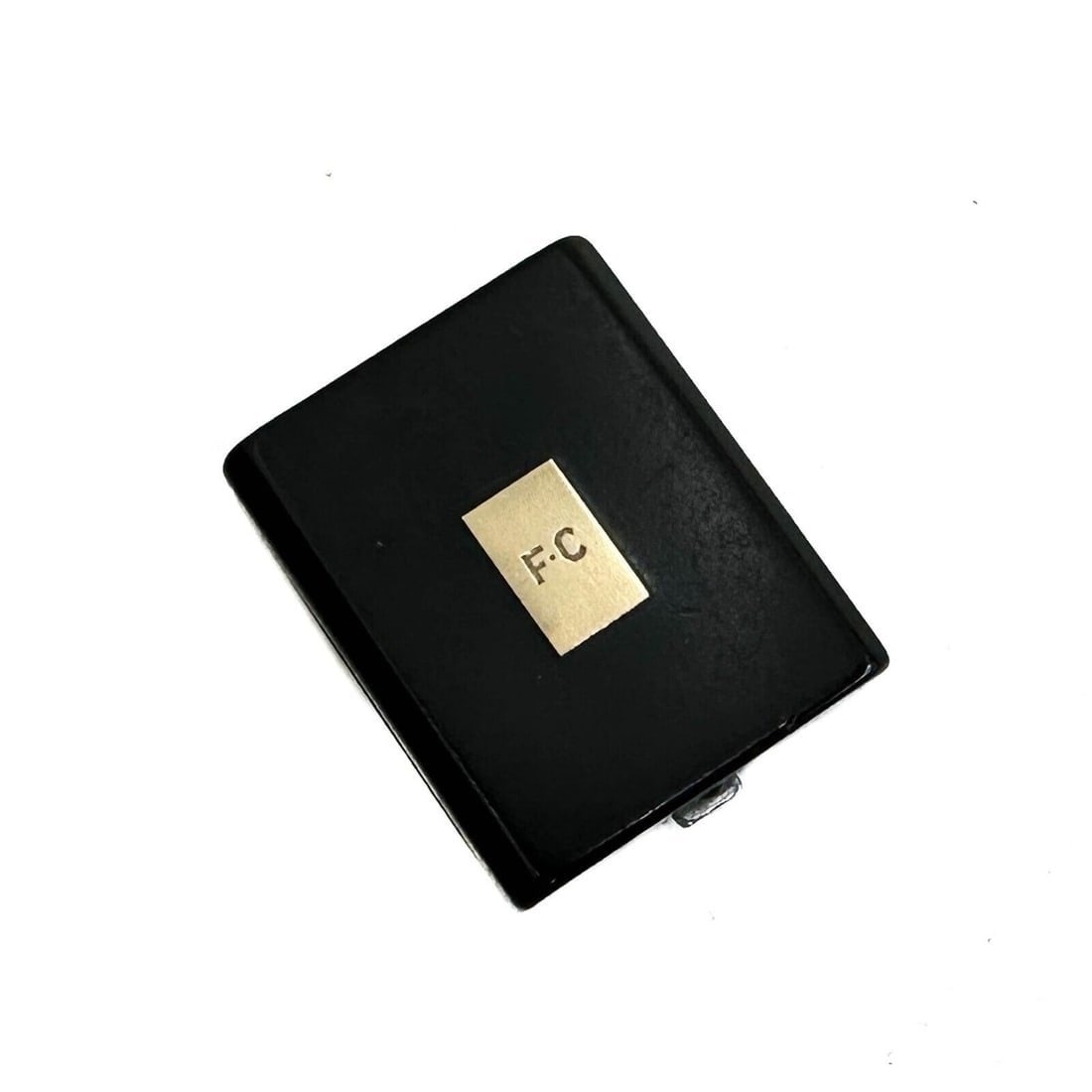 Tiffany & Co. Sterling Silver & 14k Black Enamel Compact c. 1930 (1 of 8)