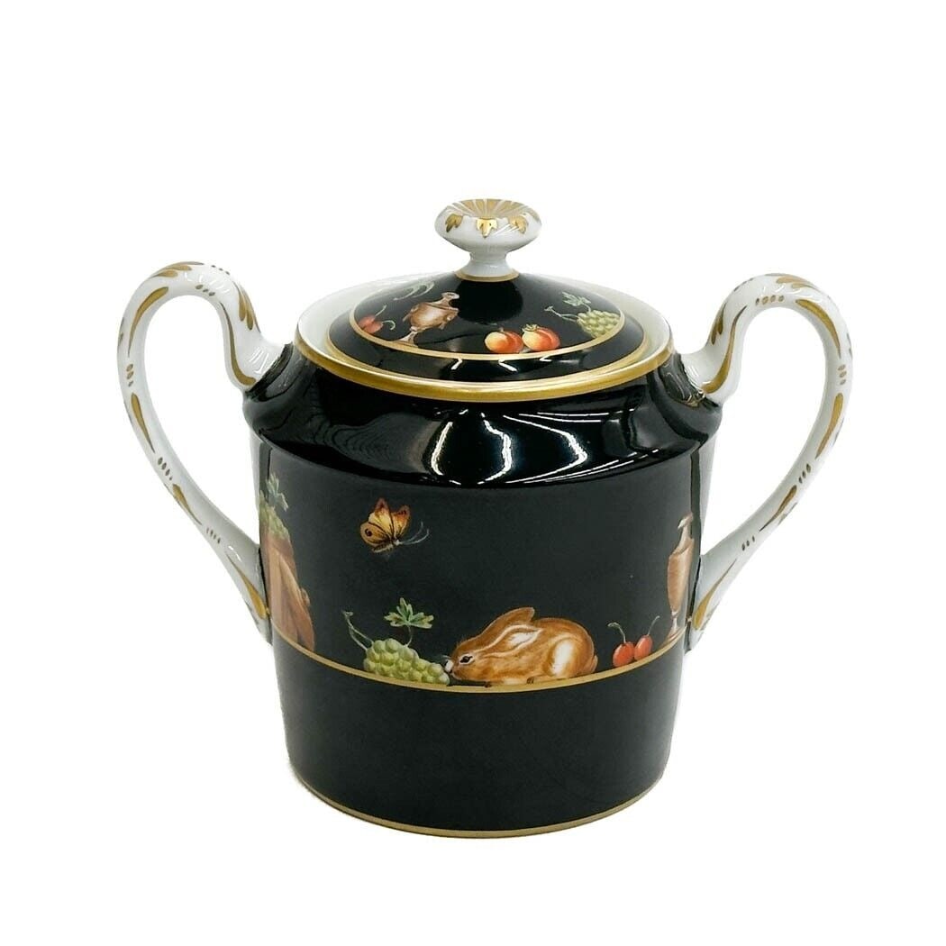 Tiffany Le Tallec Private Stock Porcelain Lidded Sugar Bowl in Black Shoulder (1 of 5)
