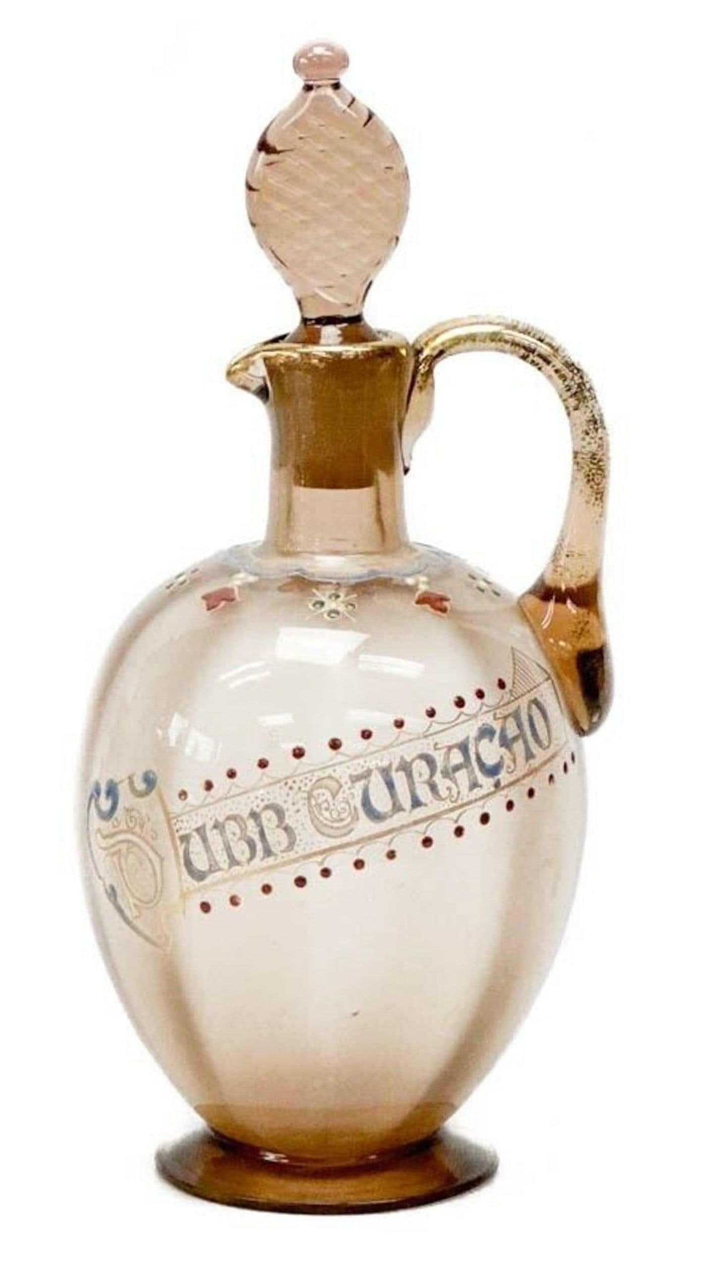 Daum Nancy France Art Glass Jug or Pitcher Brown Gold Fleck Dubb Curacao c1900 (1 of 8)