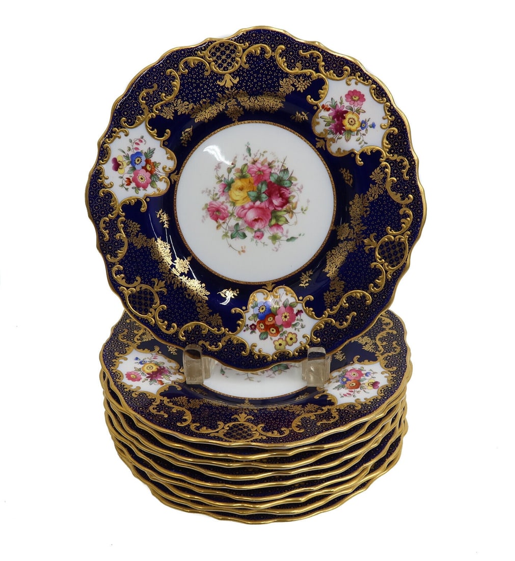10 Copeland Spode for Davis Collarmore Porcelain Dessert Plates circa 1900 (1 of 6)