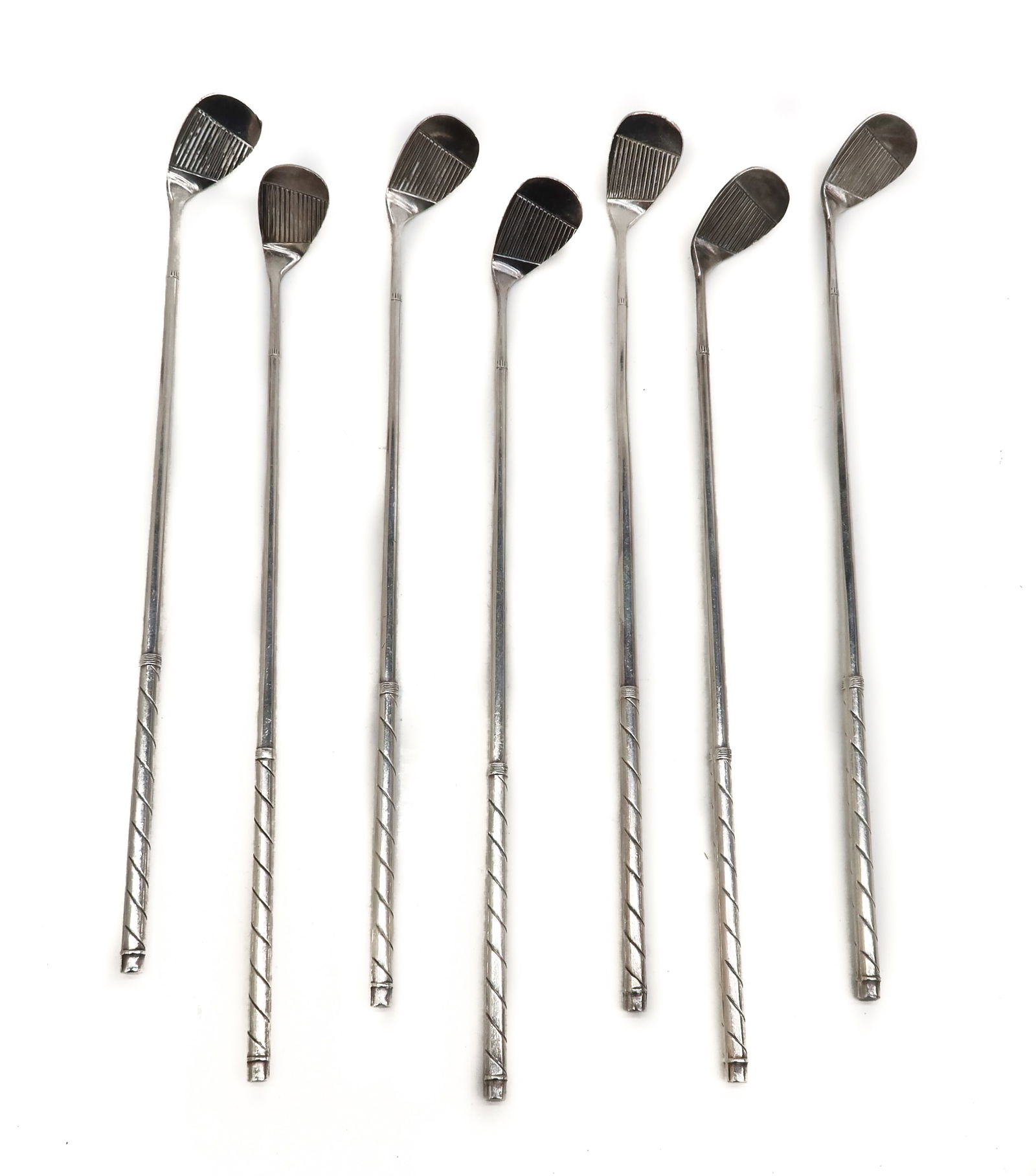 7 Alvin Silver Golf Club Iced Tea Spoons (1 of 6)