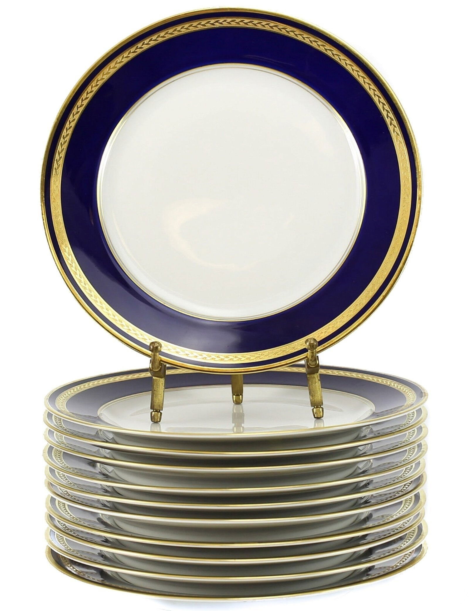 11pc Hutschenreuther Selb Bavaria Porcelain Salad Plates in Monarch, c.1939 (1 of 1)