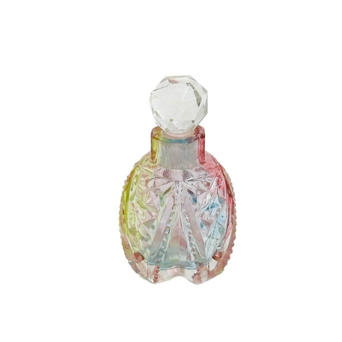 American Brilliant Cut Cut Glass Scent or Perfume Bottle Rainbow circa 1890 (1 of 7)