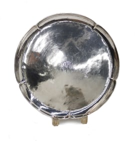 The Kalo Shop Hand Wrought Sterling Silver Round Serving Tray #H958 circa 1940