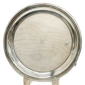 J G L Libby American Silver Footed Round Tray circa 1840
