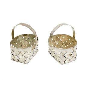 Pair Schroth American Sterling Silver Baskets circa 1920