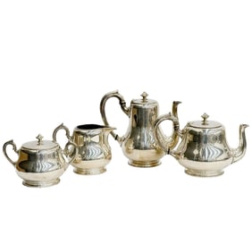 4pc Christofle French Silver Plate Tea and Coffee Set late 19th / early 20th cen